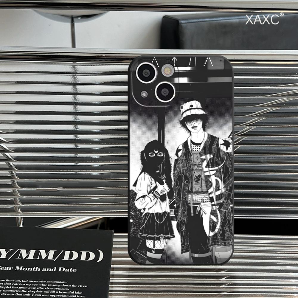 Japan Horror Manga Phone Case FOR IPhone 15promax 14 11 12 Pro 15 16 Plus 13 Pro MAX XR XS Black Soft Covers iphone12Pro