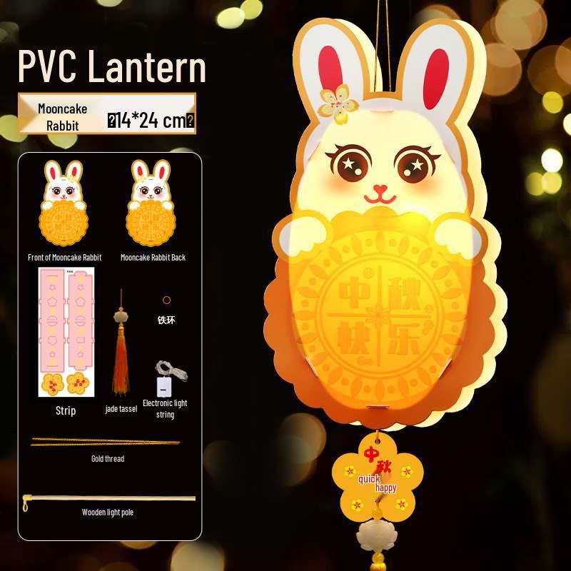 Children s Handheld Glowing Jade Rabbit Lanterns - Mid-Autumn Festival Decoration