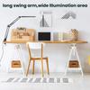New LED Desk Lamp Clip Light Clamp Long Arm Dimmable Table Lamp 3 Colors Adjustable Reading Computers