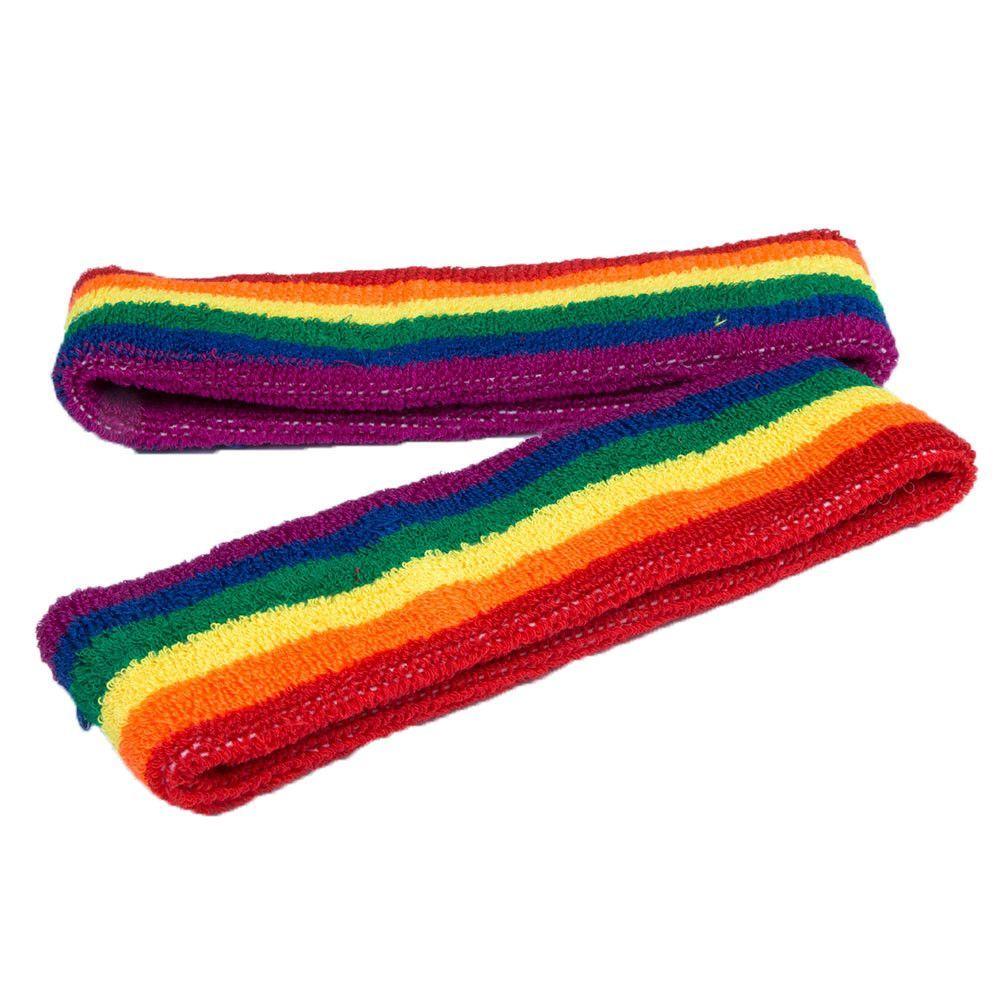 

Широкая радужная фитнес-эластичная повязка на голову, аксессуары для волос, повязка на голову 1