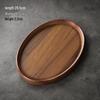 Creative Walnut Dessert & Fruit Plate with Teacup Holder - Bamboo & Wood Tea Tray