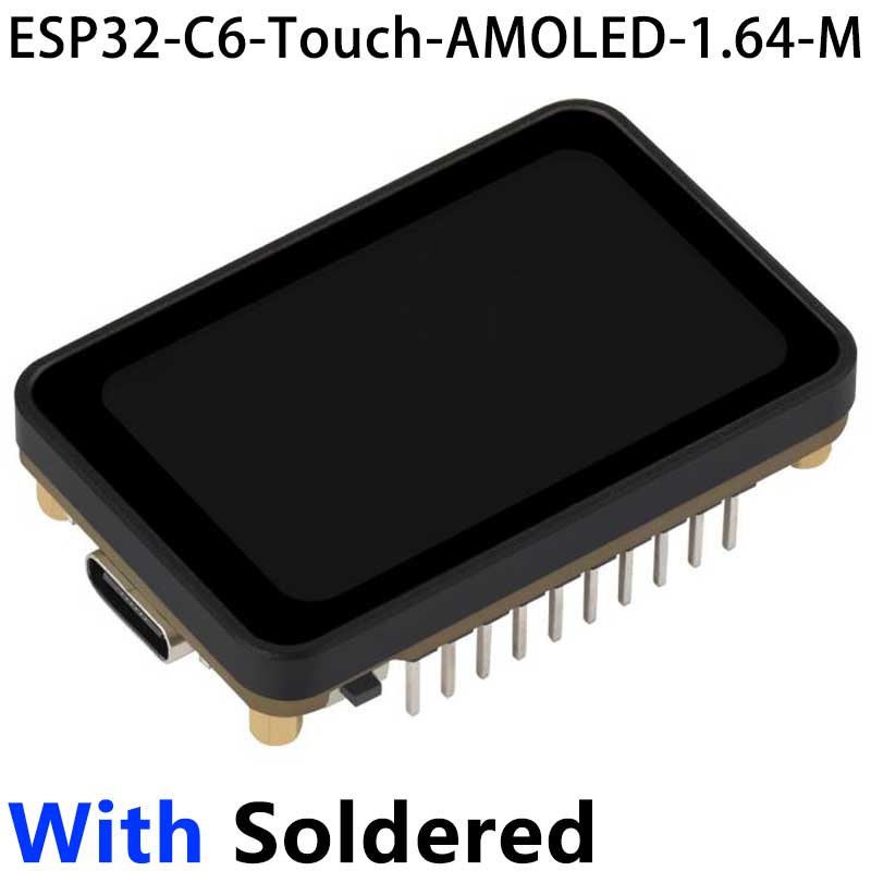 ESP32-C6 1.64inch AMOLED Display Development Board 280×456 1.64 inch TouchScreen