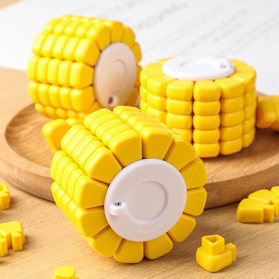 Jucărie Puzzle Boabă de Porumb Imprimată 3D cu Lumină LED Jucărie de Asamblare Porumb DIY Joc Provocare de Construcție Porumb Brain Teaser Educațional