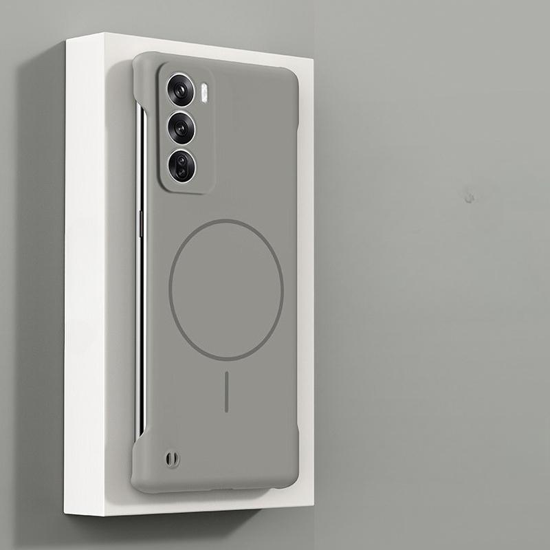 Ultratunt ramlöst magnetiskt skal för OPPO Reno 12 Pro Magsafe Hårt PC Matt Skyddsskal OPPO Reno 12F 13Pro 14 Pro