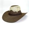 Westlicher Cowboyhut Herren Sommer Outdoor Angelhut Reise Urlaub Urlaub Atmungsaktiver Strohhut Schatten Sonnenschutzhut