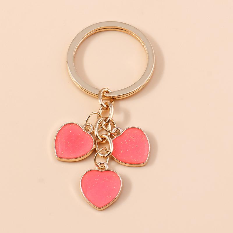 Pretty Enamel Flower Keychain Charms Sakura Key Ring Pendant for Car Key Holder Women Girls Handbag Decor DIY Jewelry Gifts