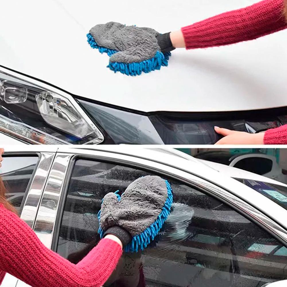 Car Wash Glove Coral Mitt Soft Anti-scratch for Car Wash Multifunction Thick Cleaning Glove Car Wax Detailing Brush