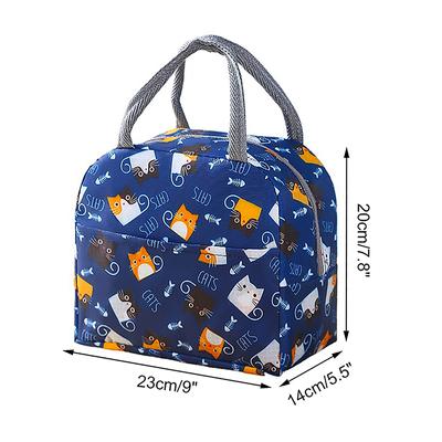 Přenosná Cartoon Tote termokabelka na oběd Taška Hliníková fólie Kancelář Student Bento Úložné Izolační tašky Chladicí taška na oběd pro děti