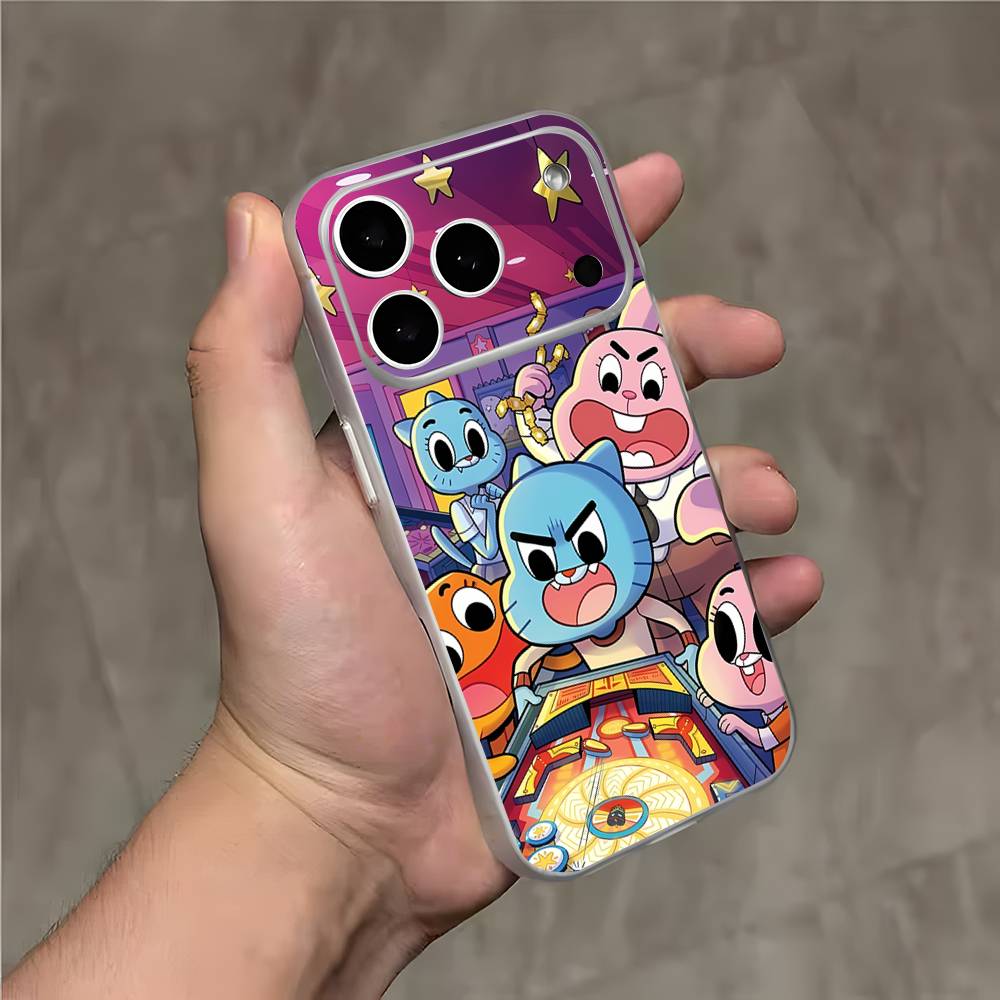 Amazing World G-GumballS Magnetic Wireless Charging Transparent White Phone Case For iPhone 17,16,15,14,13,12,11,Pro,Max,Plus