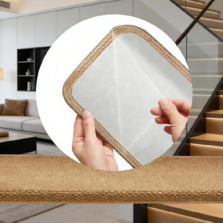 Pack of 4 Pineapple Texture Stair Mats for Slip Resistance and Low Maintenance in Modern Homes