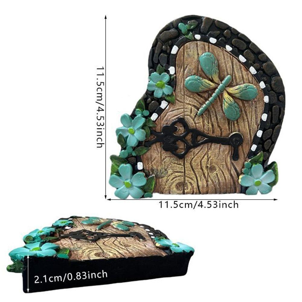 Fairy House Accessories Fairys Door Desk Ornament Vintage Wood Miniature Fairy Garden Door
