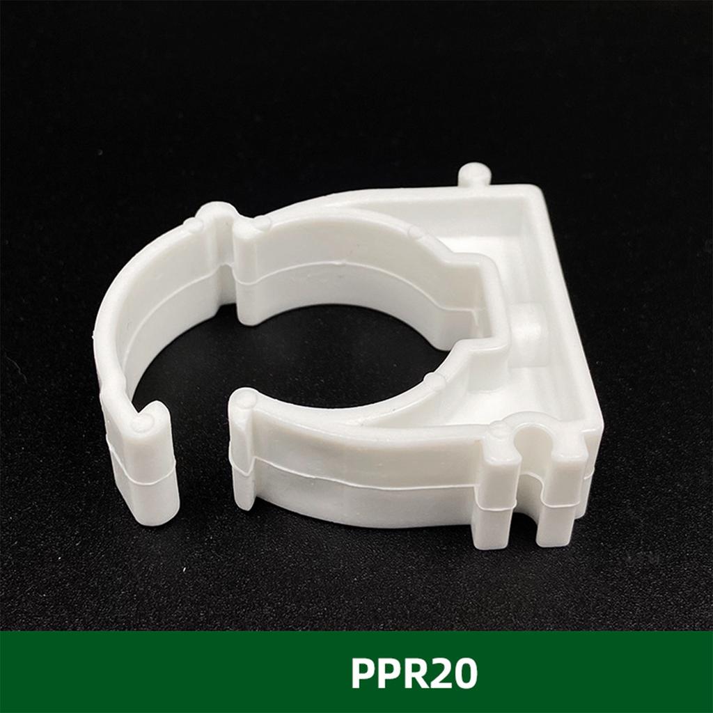 2pcs Plastic PPR Clamp Fixing Clip Water Pipe and Tube Hose Support Clamp Plastic U-Shaped Pipe Clamp with Fixing Clip