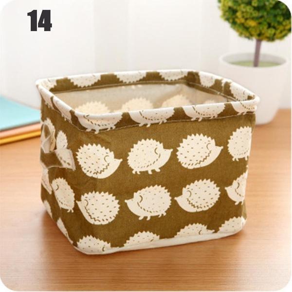1 coș de depozitare din țesătură cu mâner, coș de depozitare imprimat pentru masă, cutie de depozitare pliabilă multifuncțională pentru articole diverse, cărți, lenjerie, familie,