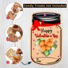 50pcs Candy Jar Valentine Cards Set with Hollowed Heart Shape Perfect For Gatherings School Entertainment Gift Exchange