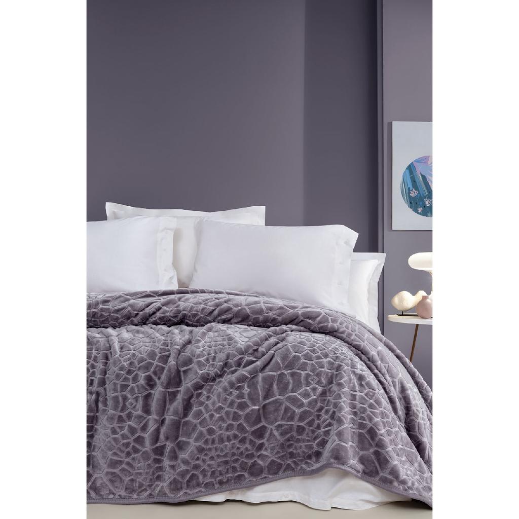 Meave Double Emboss Decke – Grau