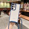 Applicable to Samsung s25ultra mobile phone case transparent anti-drop oblique span portable case anti-drop protective case A series A56