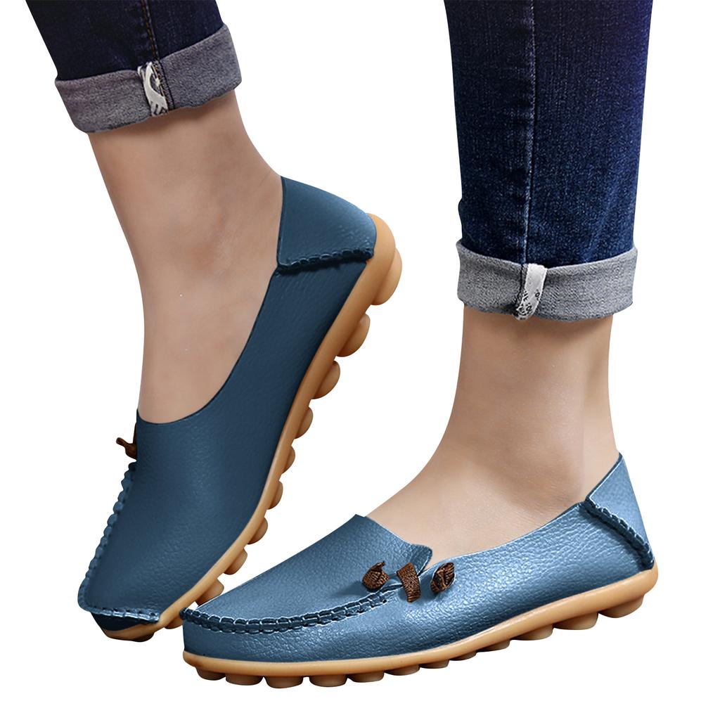 Orthopädische Loafer Schuhe Für Damen Orthopädische Leder Loafer Business Schuhe Für Damen Leichte Flats Lässiger Komfort - Gehschuhe Mit Blume