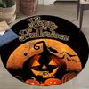 1pc Soft, Absorbent & Non-Slip Scary Pumpkin Round Rug, Perfect for Entryway, Living Room, Bedroom Decor, Machine Washable Flannel Memory Fo