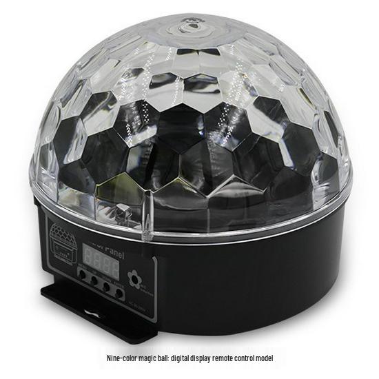 Seven-Color LED Crystal Magic Ball Sound-Activated Mini Stage Light