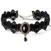 Gothic Viktorianische Schwarze Spitze Halskette Frauen Mädchen Boho Quaste Sexy Spitze Choker Steampunk Dark Loli Stil Halloween Schmuck