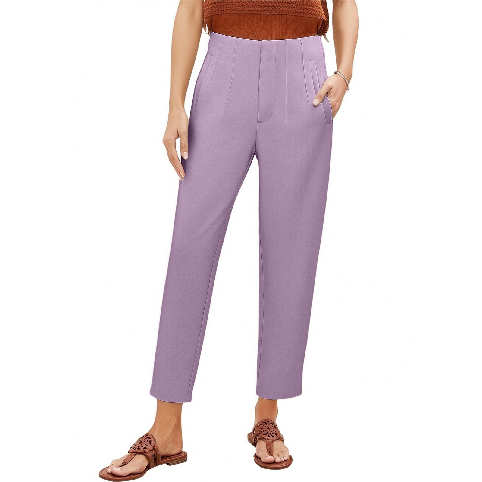 

Women s Fashion High Waist Pocket Wide Leg Button Casual Loose Straight Pants Cropped Pants XL