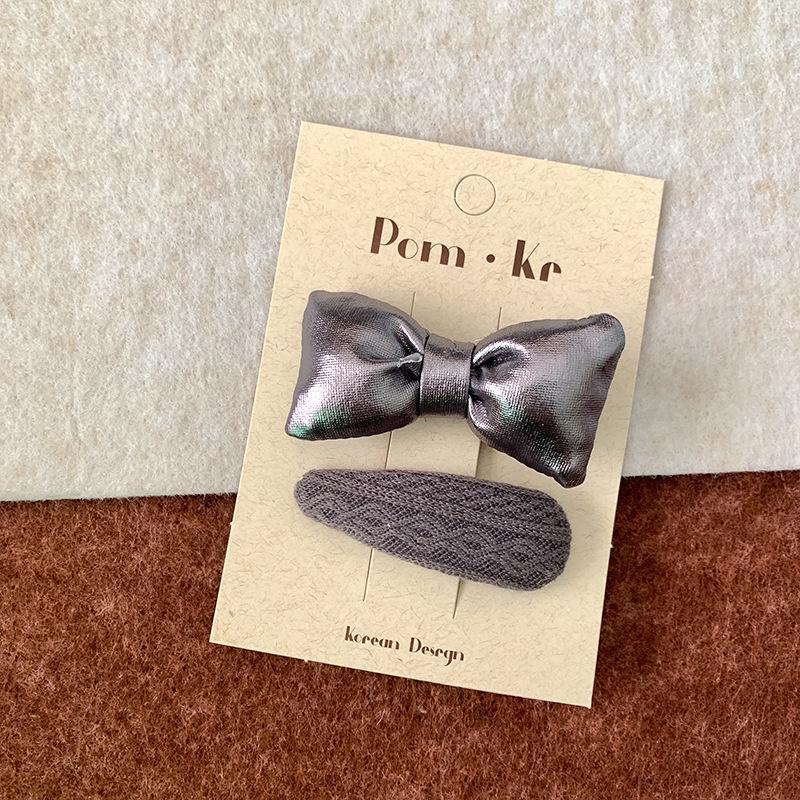 Polka Dot Blue Bow Hair Clip - Versatile Korean Style Baby Accessory