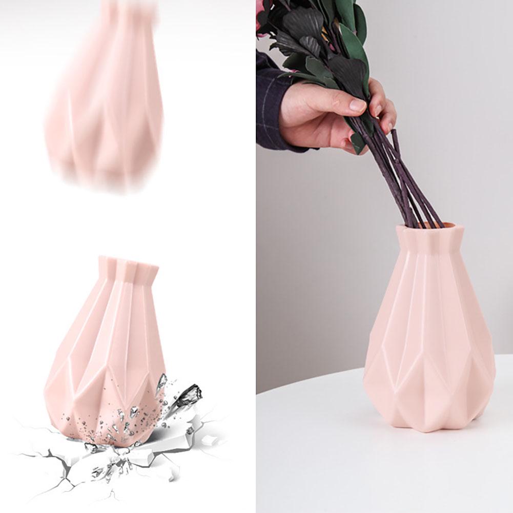 Plastic Shatter-proof Flower Decoration  Room Hallway  Pot  Vase Home Wedding