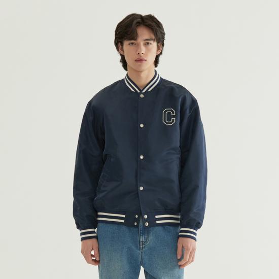 C Logo Varsity Dark Navy Jacket