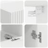 Wall Mounted TV Cabinet Set 4 pcs White Particleboard