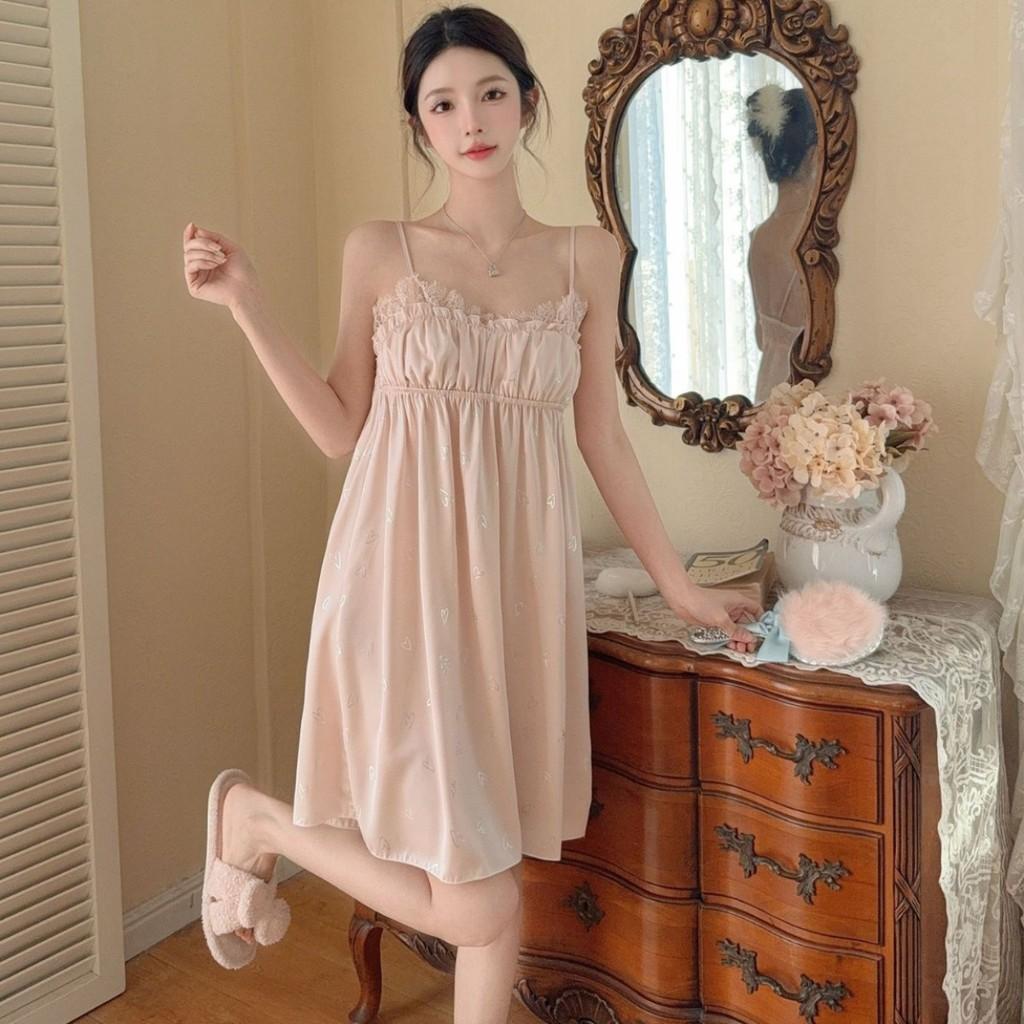 Chemise da notte senza maniche da donna effetto seta pura con tessuto fresco e morbido per dormire