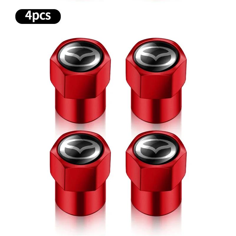 4pcs Car Badges Wheel Tire Valve Caps Tyre Stem Covers Auto Accessories For Mazda CX5 CX30 CX3 CX7 2 3 Bk 6 Gg Gj 3 6 2 MS SPEED