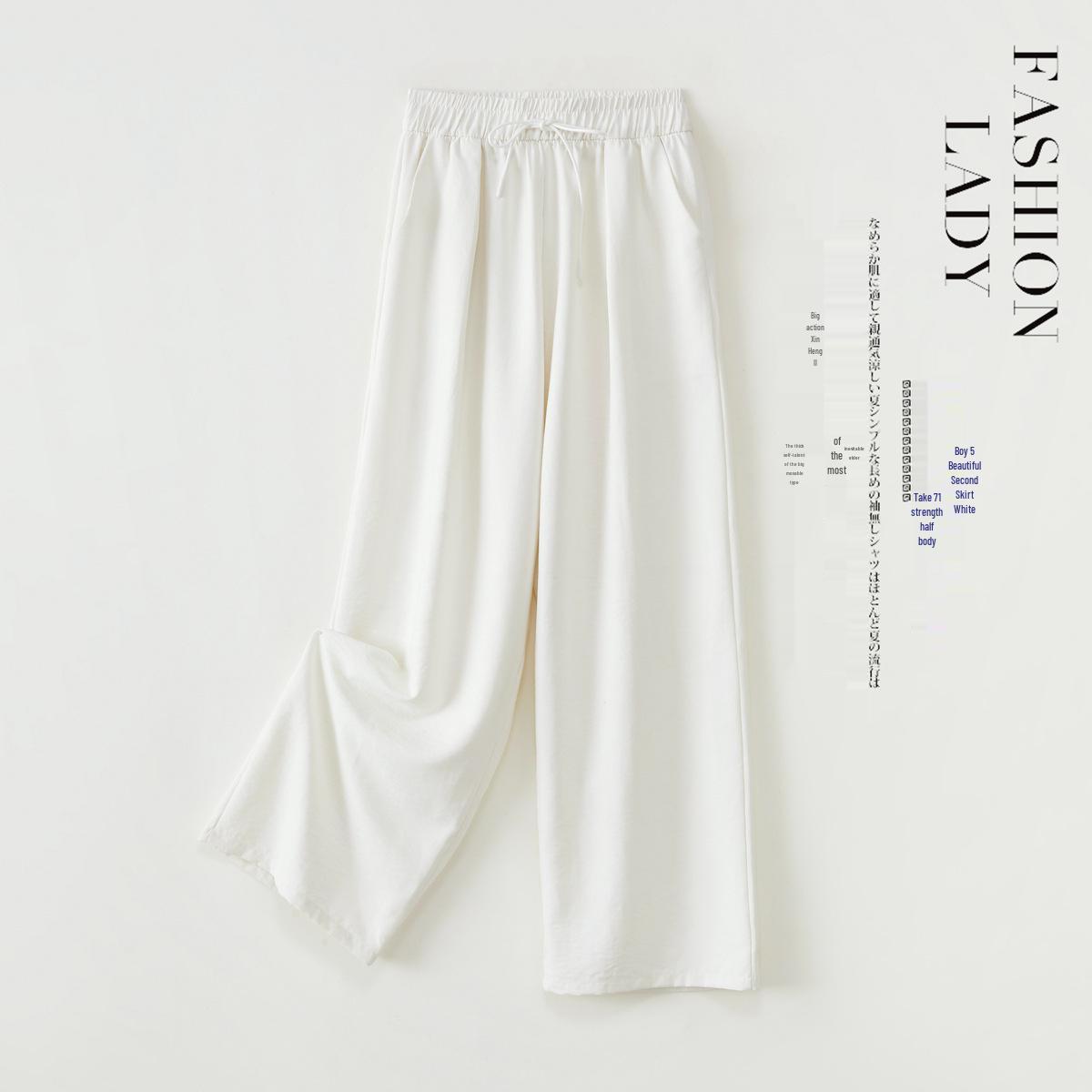 

Women s Textured White Acetate Wide-Leg Scimitar Pants - High Waist, Petite Fit for Spring/Summer 2025 M кремовый/белый