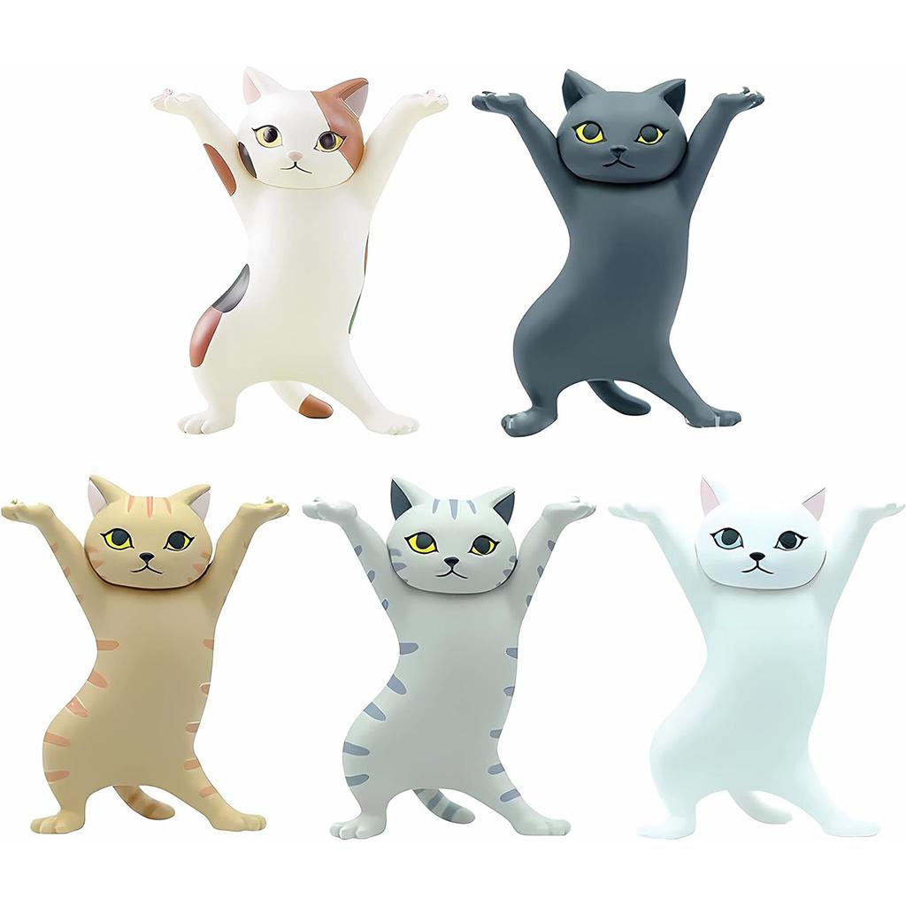 Cute Gifts,Kawaii Stuff,Cat Pen Holder,Funny Desk Decor,Cat Lovers Gift,Room Decorations,Home Decoration Gift, Multicolor