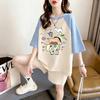 Women's Plus Size Cartoon Short Sleeve Mid-Length T-Shirt - Trendy, Loose, Versatile Summer Top
