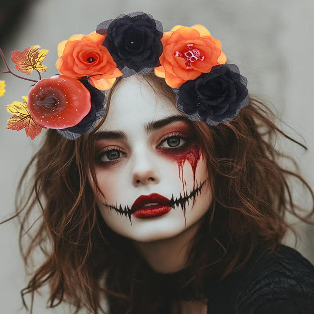 Halloween Headbands Skull Pumpkin Hair Bands Hair Hoop Halloween Party Hair Accessories Cosplay Halloween Costumes