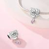 Charm-Anhänger Charms Plata Original Romantische Rosen-Perlen-Anhänger Ideal Für Charm-Armbänder Kupfer-Armbänder Perlen-Anhänger Schmuckherstellung Geschenk für Frauen