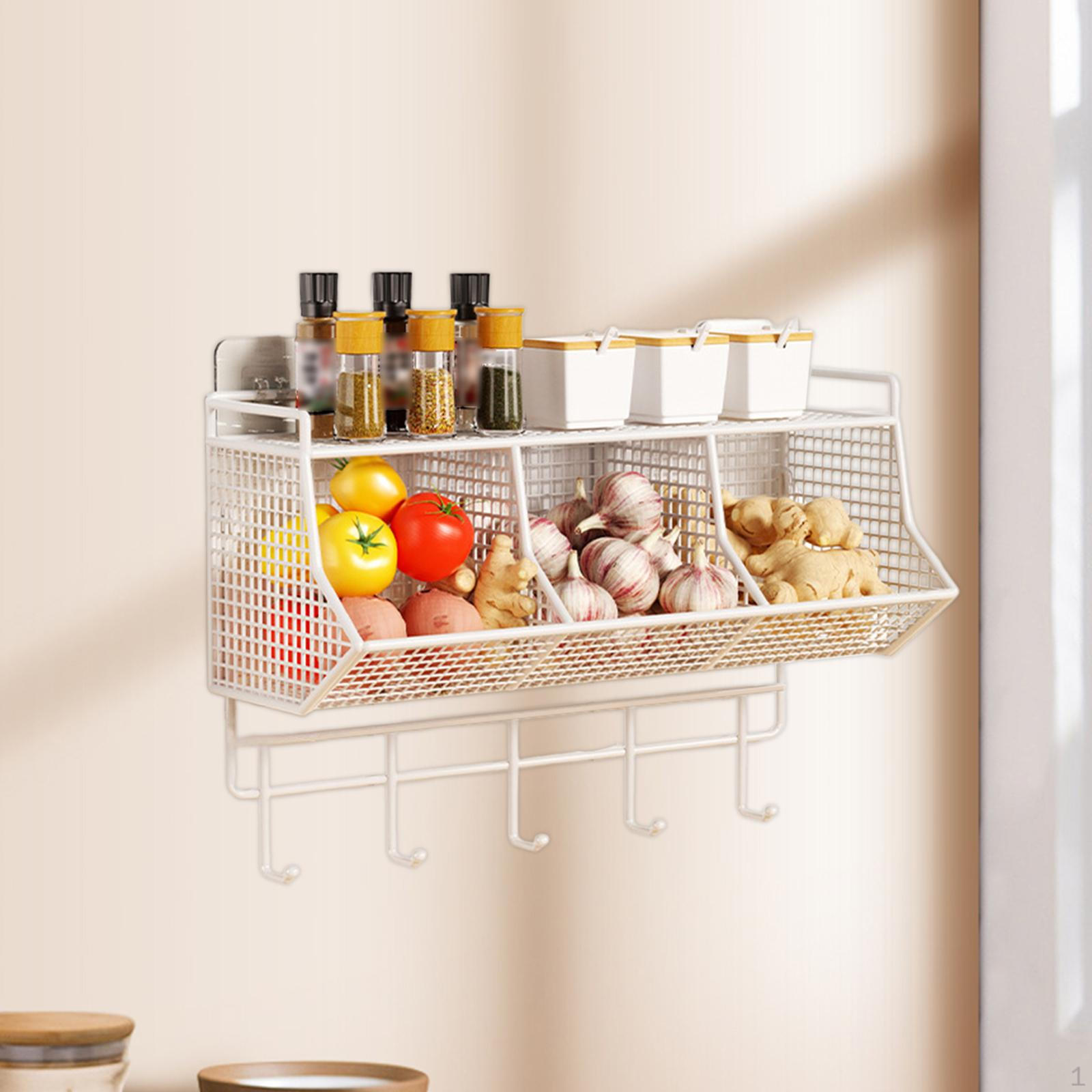 Держатель для чеснока и имбиря ящик для хранения лука подвесной органайзер для гаража 6119₽