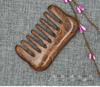 Green Sandalwood Gua Sha Wide-Tooth Comb for Scalp Massage & Hair Care