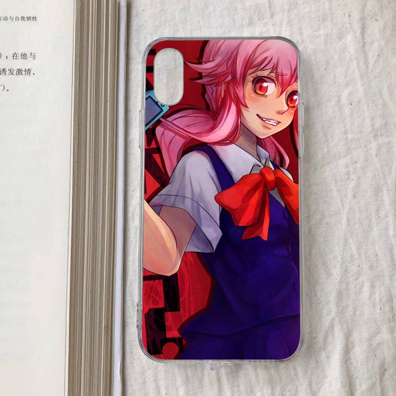 Mirai Nikki Future Diary Gasai Yuno Phone Case For iPhone 13 14 Pro Max XS XR 12 11 Pro 13 Mini 6 7 8 Plus Clear Back Cover Capa