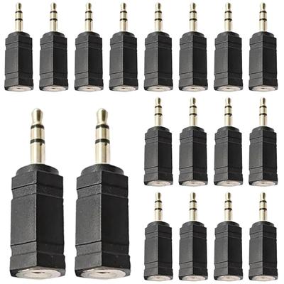 5Pcs Stereo 2.5mm 3.5mm Male Plug To 2.5 3.5 Female Jack Socket Converter Connector for Audio Video Adapter