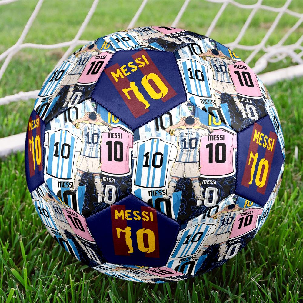 Messi 10 Number Soccer Star Action Size 5 Soccer Football Machinestitched Indooroutdoor Training And Matches Soccer Accessory