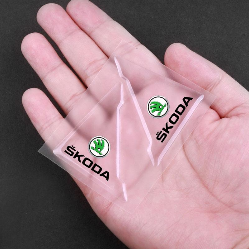2Pc Car Door Corner Cover Anti-Scratch Protection Sticker Styling for Skoda SCALA Superb Octavia 2 3 A4 A5 Fabia Kamiq Kapoq Kodiaq Rapid