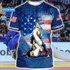 Moda Estiva Uomo Judo T-shirt Stampata 3D Manica Corta Street Casual Sport Fitness Arte Marziale Oversize Nuovi Top Girocollo