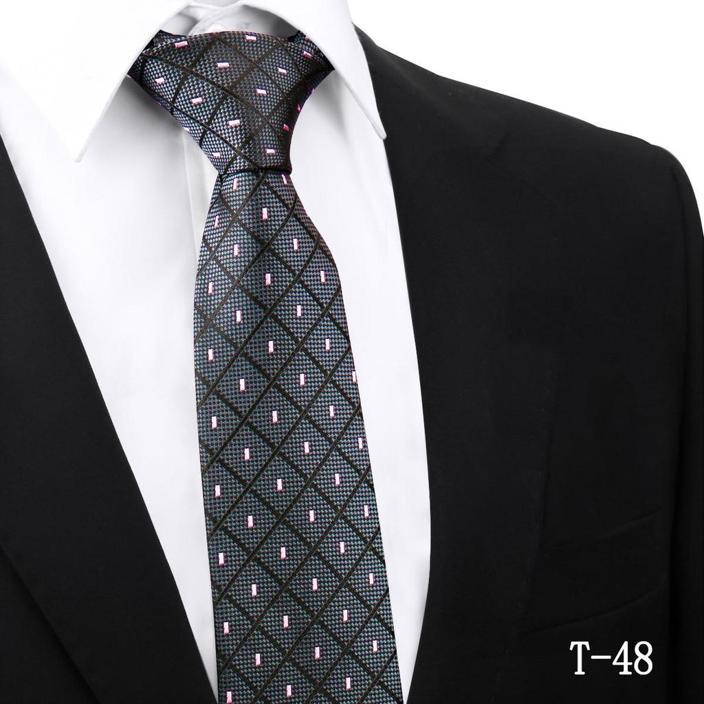 Handmade Paisley Stripe Jacquard Polyester Tie, 7.5cm