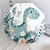 Flower Dinosaur  pattern, automatic folding umbrella, portable and foldable design, 8 ribs, a Christmas or birthday gift.