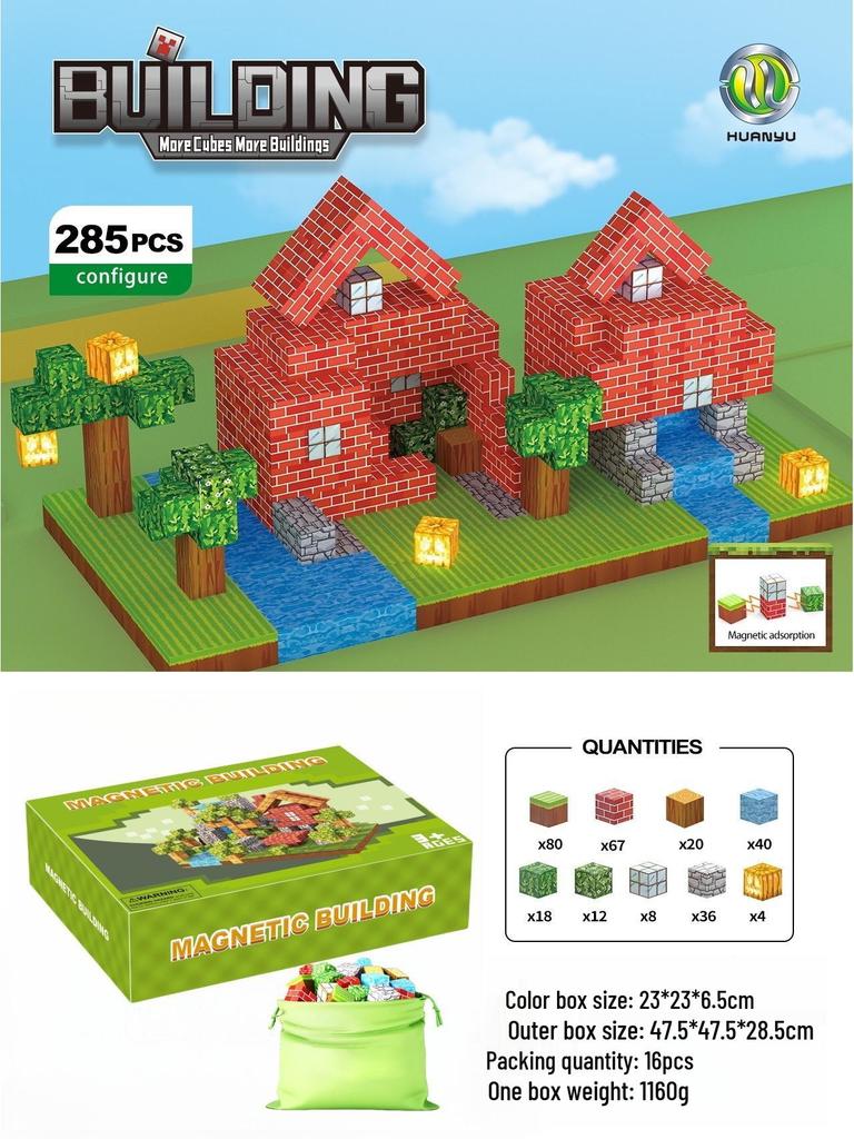 Magic Magnetic Forest Blocks - Magnetic Cube Building Set for Kids