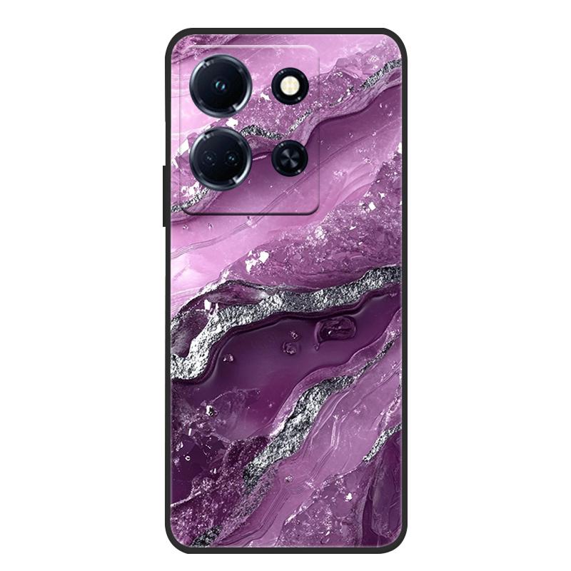 Schutzhülle aus weichem, mattem Silikon in Marmoroptik für Infinix Note 30 4G, passend für Infinix Note 30 Pro, 30i und 30 VIP – Rundumschutz