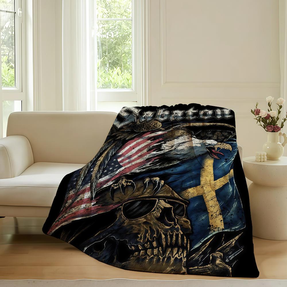 Music group S-Sabaton  Blanket For Sofa Office Bed Plane Travel Sleep Read Relax Camping Soft And Warm