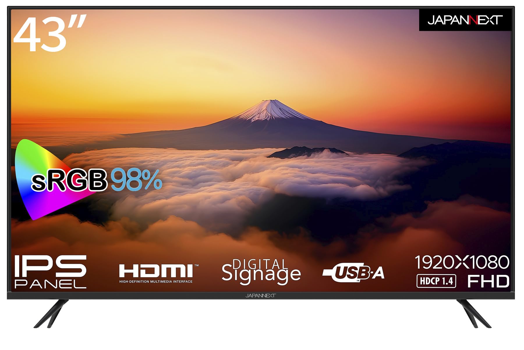 

JAPANNEXT 43-inch Monitor Full HD 1920x1080 Resolution IPS Display (HDMIBuilt-in SpeakerVESA Compatible) JN-IPS43FHD-U