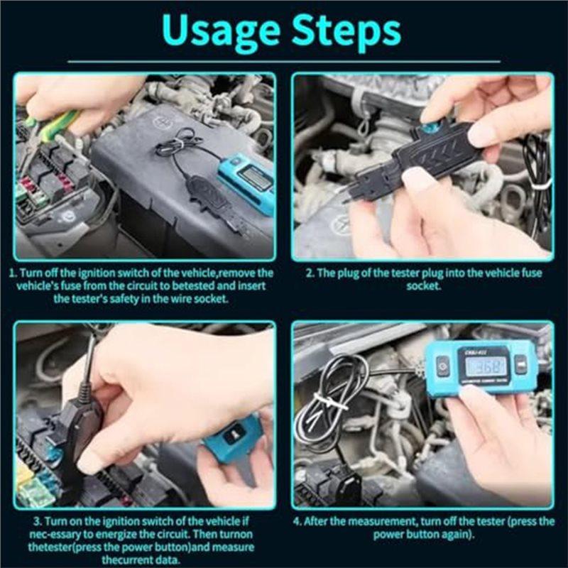 CNBJ-611 Car Fuse Current Tester Tool With Battery Fault Tester Leakage Analyzer Automotive Fuse Current Tester